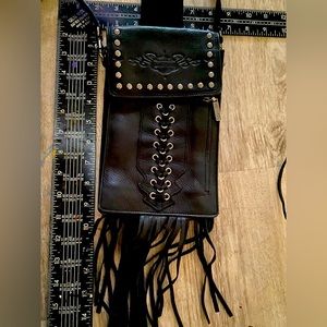 Nwot Harley Davidson crossbody/ belt purse laced front and fringe